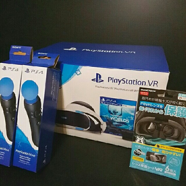 PlayStation VR(プレイステーションヴィーアール)のPlayStationVR コントローラーセット エンタメ/ホビーのゲームソフト/ゲーム機本体(家庭用ゲーム機本体)の商品写真