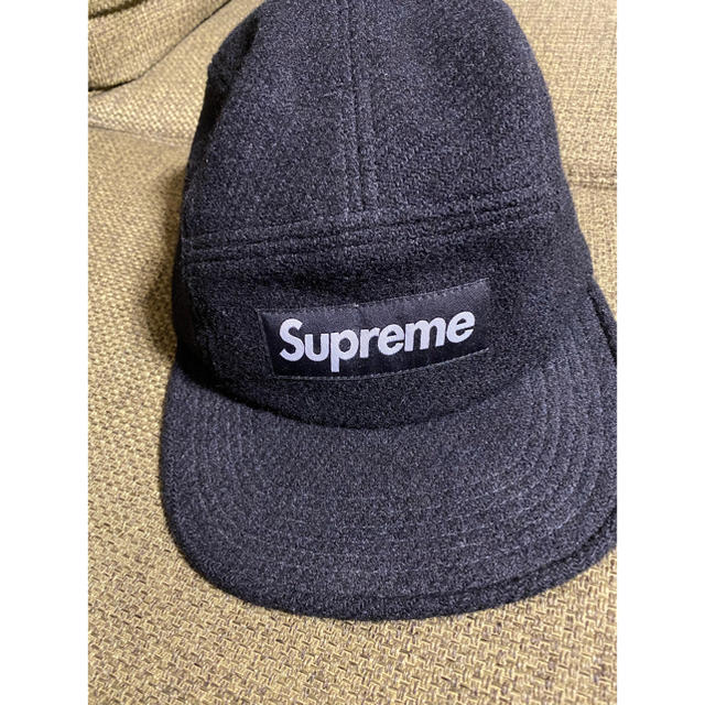 supreme x harris tweed cap 黒