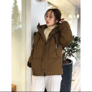 トゥデイフル(TODAYFUL)のTODAYFUL Hoodie Down Jacket キャメル 38(ダウンジャケット)