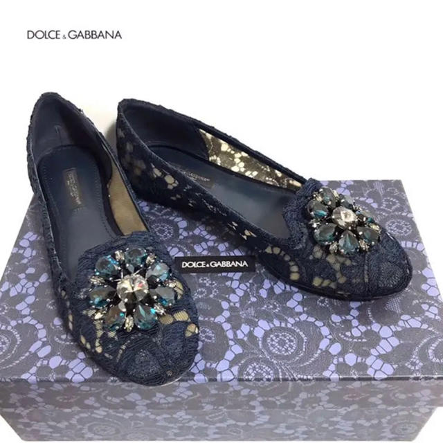 DOLCE & GABBANAレースフラットシューズ36 【第1位獲得!】 13230円