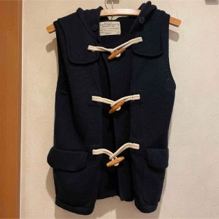 ビームス(BEAMS)の格安　ほぼ新品　BEAMS ネイビー　ニットベスト(ベスト/ジレ)