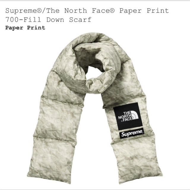 Supreme The North Face Paper Print Scarf