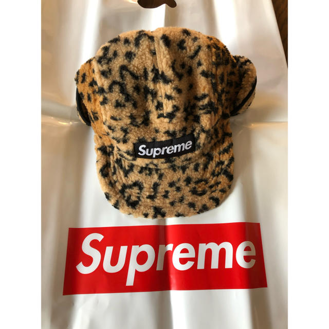 supreme フリース boxロゴ レオパード M/L