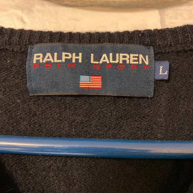 Ralph Lauren(ラルフローレン)のラルフローレン　Vネックセーター　刺繍ロゴ メンズのトップス(ニット/セーター)の商品写真