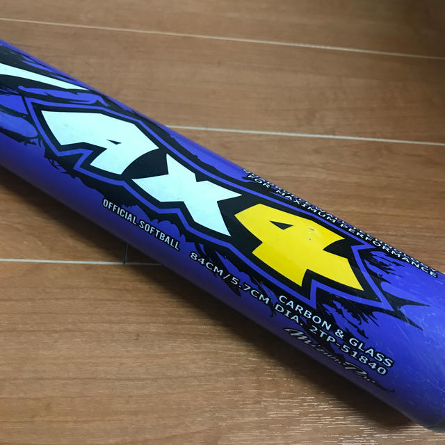 MIZUNO(ミズノ)のミズノ　AX4   ソフト3号用バット スポーツ/アウトドアの野球(バット)の商品写真