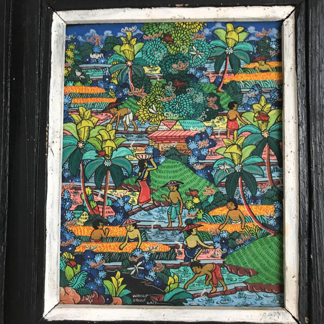 BALI バリ島 ウブド絵画村にて購入 ハンドペイント油絵の通販 by は