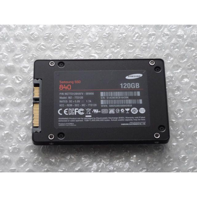 SAMSUNG(サムスン)の中古 SAMSUNG SSD 120GB スマホ/家電/カメラのPC/タブレット(PCパーツ)の商品写真