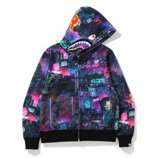 アベイシングエイプ(A BATHING APE)のbape neon tokyo hooded wide full(パーカー)