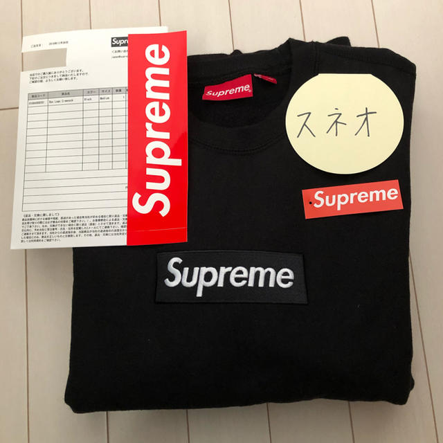 豪華ラッピング無料 Supreme - supreme box logo crewneck black M