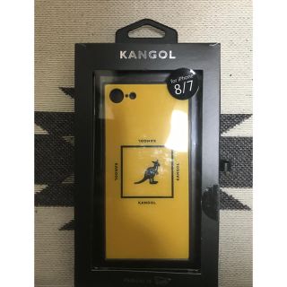 カンゴール(KANGOL)のKA01.【iPhone7/8用】KANGOL スクエア型ガラスケース※イエロー(iPhoneケース)