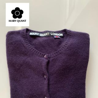 マリークワント(MARY QUANT)のマリークワント MARY QUANT ニット カーディガン 紫 パープル(カーディガン)