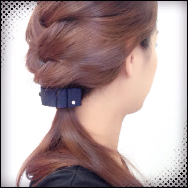 mai様✴︎グログラン【ベージュ】 レディースのヘアアクセサリー(バレッタ/ヘアクリップ)の商品写真