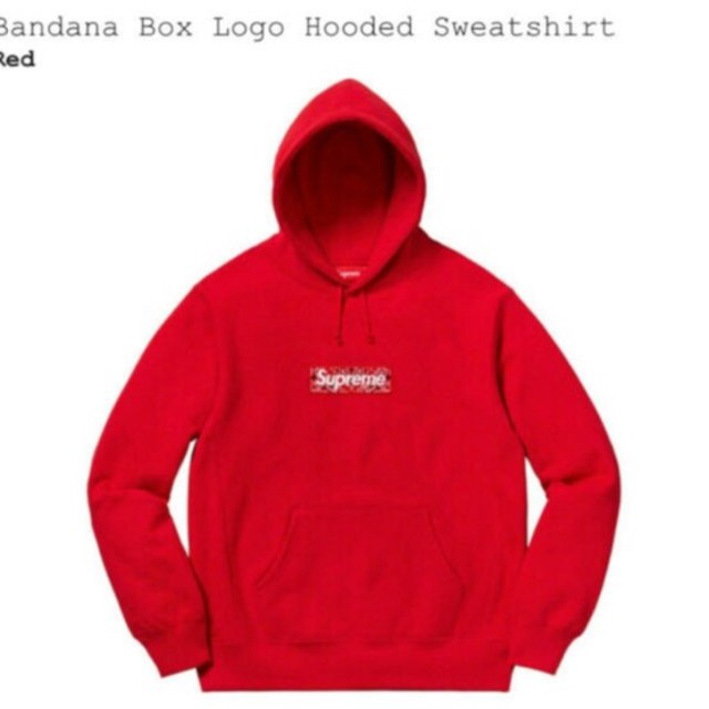 パーカーSupreme  Bandana box logo red