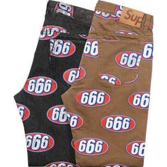 Supreme - 17ss supreme 666 denim pantsの通販 by pussy's shop｜シュプリームならラクマ