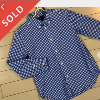 ラルフローレン(Ralph Lauren)の超美品☆ラルフローレン　ギンガムチェック　ボタンダウン　長袖シャツ　130㎝(Tシャツ/カットソー)