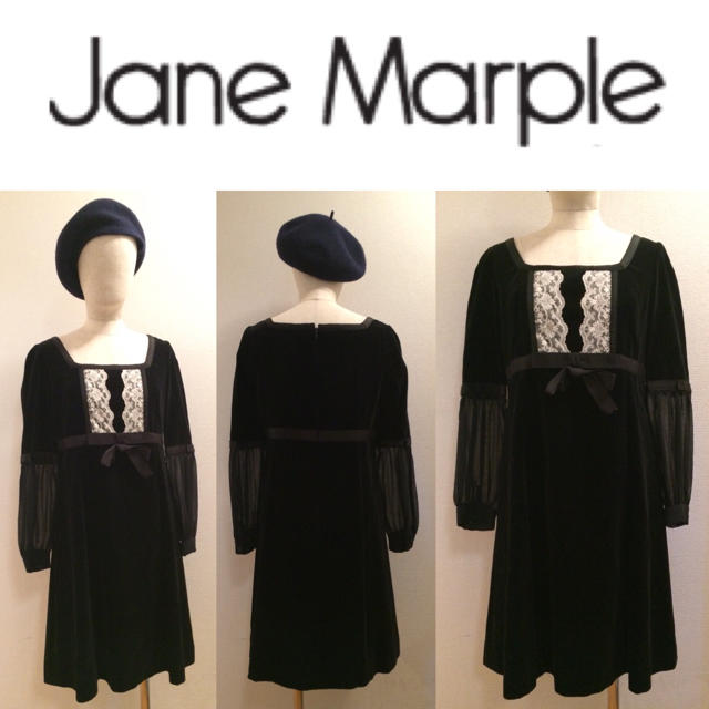 JaneMarple(ジェーンマープル)の【janemarple】♡ベロアワンピース+.＊ クラシカル ジェーン レディースのワンピース(ひざ丈ワンピース)の商品写真