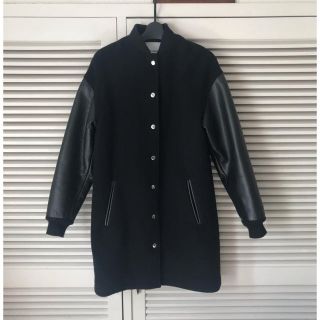 T By Alexander Wang レザー×ウール スタジャン コート | 【お値下げ