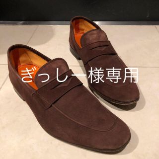 クロケットアンドジョーンズ(Crockett&Jones)のマグナーニ ローファー   40 ブラウン　美品(ドレス/ビジネス)