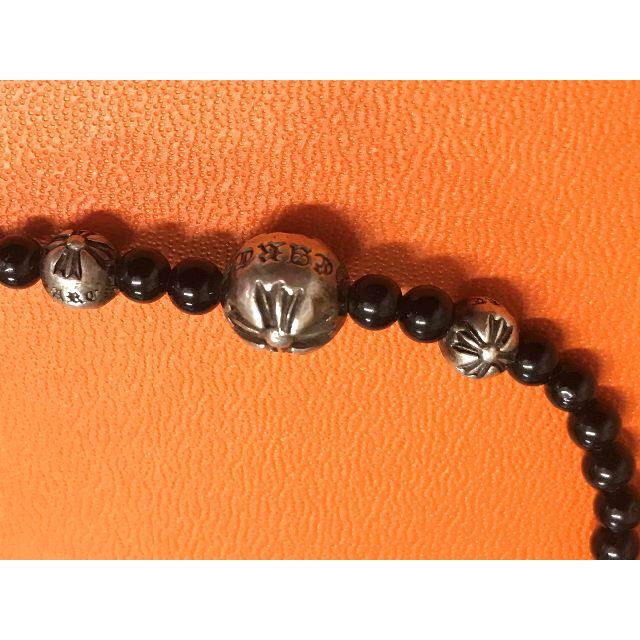 Chrome Hearts(クロムハーツ)のクロムハーツ　オニキス ビーズブレスレット BRACELET BEAD 4MM メンズのアクセサリー(ブレスレット)の商品写真