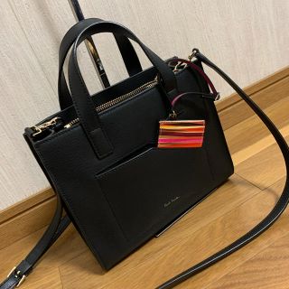 ポールスミス(Paul Smith)のポールスミス　黒　２WAY ハンドバッグ ショルダーバッグ　美品(ハンドバッグ)