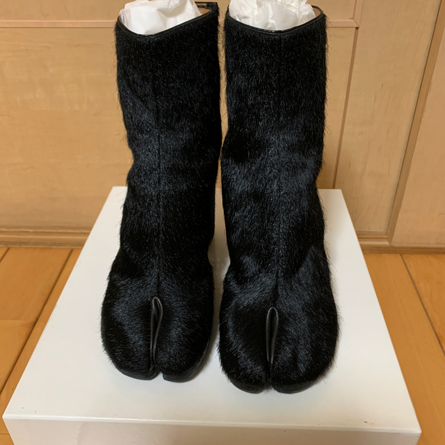 週末価格 Maison Margiela  足袋ブーツ ハラコ ブラック  36