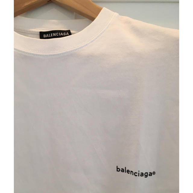 【登坂広臣着用】バレンシアガ 小文字 Tシャツ ワンポイントロゴ スモールロゴ