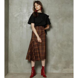 ルシェルブルー(LE CIEL BLEU)のLE CIEL BLEU Check Half Flare Skirt(ひざ丈スカート)