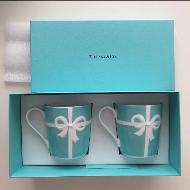 【新品】TIFFANY&CO. ペアマグカップ(未使用・ショップバッグ・箱付き)