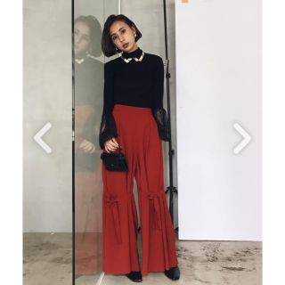 アメリヴィンテージ(Ameri VINTAGE)の値下げ❤︎アメリヴィンテージ KNEE RIBBON FLARE PANTS(カジュアルパンツ)