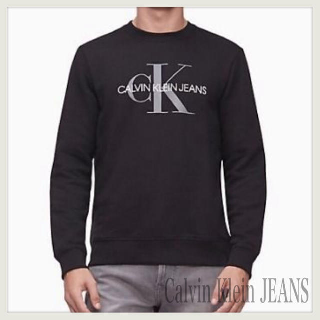 Calvin Klein(カルバンクライン)の【最安値★USサイズSMラスト1点】カルバンクライン ビックロゴトレーナー メンズのトップス(スウェット)の商品写真