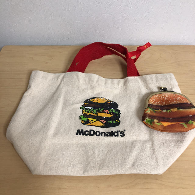 マクドナルド(マクドナルド)の☆マクドナルド☆　トートバッグ&がま口財布セット売り レディースのバッグ(トートバッグ)の商品写真