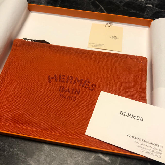 HERMES クラッチバッグ　フラットポーチレディース