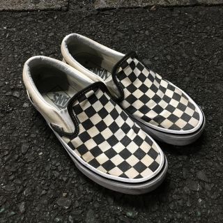 ヴァンズ(VANS)のvans slip on チェッカー 22.5cm ヴァンス スリップオン (スニーカー)