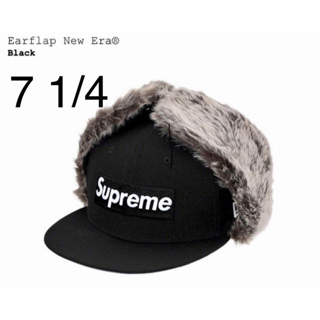 Supreme Earflap New Era Black　7 1/4