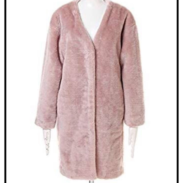 INGNI(イング)のINGNI ノーカラーフェイクファーコート レディースのジャケット/アウター(毛皮/ファーコート)の商品写真