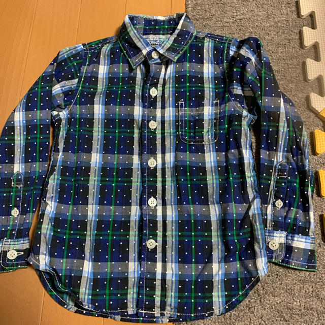 RODEO CROWNS(ロデオクラウンズ)のロデオクラウンズ　キッズシャツ　100cm 美品 キッズ/ベビー/マタニティのキッズ服男の子用(90cm~)(その他)の商品写真