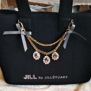 ジルバイジルスチュアート(JILL by JILLSTUART)のジュエルリボントートブラック新品未使用(トートバッグ)