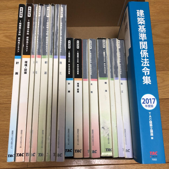 TAC 一級建築士学科テキストなど　2017年　平成29年