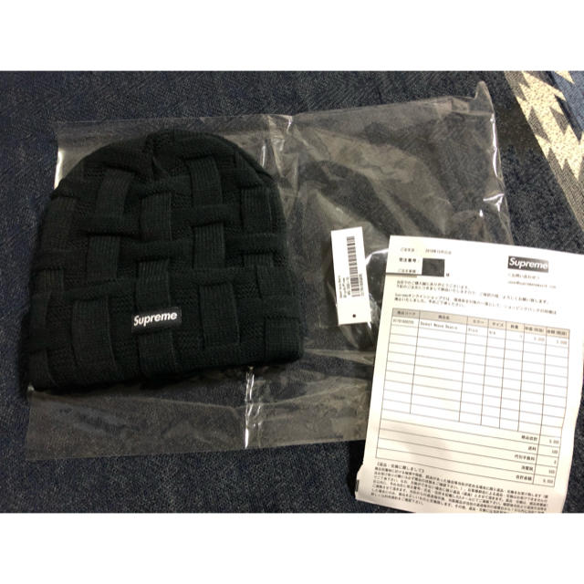 supreme19AW Basket Weave Beanie 黒