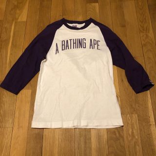 アベイシングエイプ(A BATHING APE)のA BATHING APE 七分袖ベースボールシャツ Sサイズ(Tシャツ/カットソー(七分/長袖))