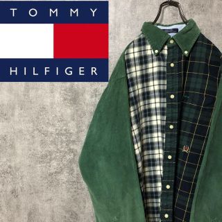 トミーヒルフィガー(TOMMY HILFIGER)の【まりあ様専用☆】トミーヒルフィガー☆コーデュロイチェック切替クレイジーパターン(シャツ)