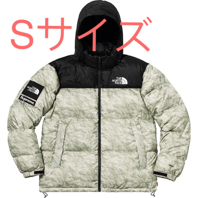 ギフ_包装】 Supreme supreme north face paper nuptse jacket S ダウンジャケット 