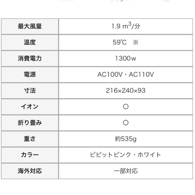 KOIZUMI(コイズミ)のKoizumi Beauty マイナスイオンヘアドライヤー スマホ/家電/カメラの美容/健康(ドライヤー)の商品写真