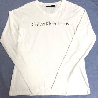 カルバンクライン(Calvin Klein)のカルバンクラインジーンズ ロンT 白 Mサイズ(Tシャツ/カットソー(七分/長袖))