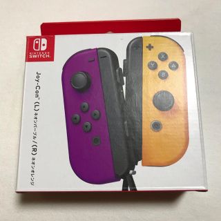 ニンテンドースイッチ(Nintendo Switch)のJoy-Con (L)ネオンパープル/(R)ネオンオレンジ　ジョイコン(携帯用ゲーム機本体)