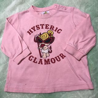 ヒステリックミニ(HYSTERIC MINI)のヒスミニ　80 ピンク　長袖　ロンティー(Ｔシャツ)