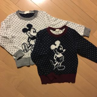 ユニクロ(UNIQLO)のUNIQLO ミッキー ニット 120㎝ 2枚(ニット)