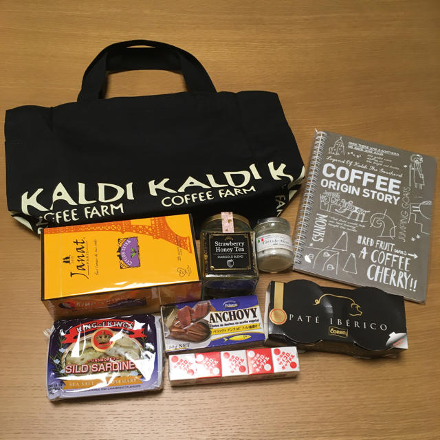KALDI(カルディ)のカルディ　食品詰め合わせ　トートバッグ 食品/飲料/酒の食品(その他)の商品写真