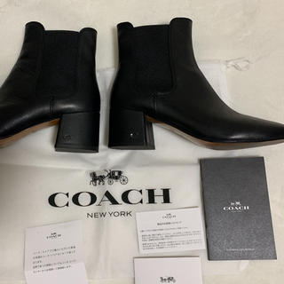コーチ(COACH)のcoach コーチ サイドゴアブーツ ショートブーツ 黒(ブーツ)