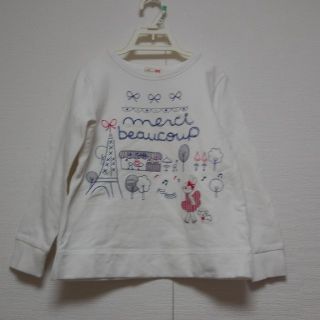 ニットプランナー(KP)のうさこさま専用☆KP☆mimiちゃんお散歩トレーナー　白　110センチ　美品♪(Tシャツ/カットソー)